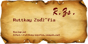 Ruttkay Zsófia névjegykártya