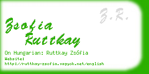 zsofia ruttkay business card