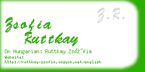 zsofia ruttkay business card